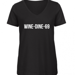 vrouwen t-shirt wine dine 69