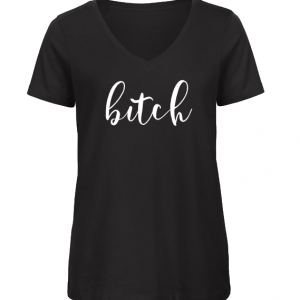 T-shirt bitch zwart